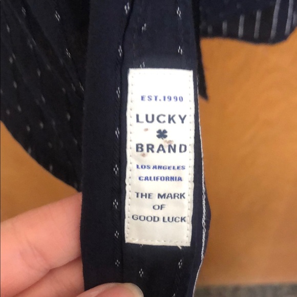 navy western style button down shirt with pearl buttons - Picture 8 of 8